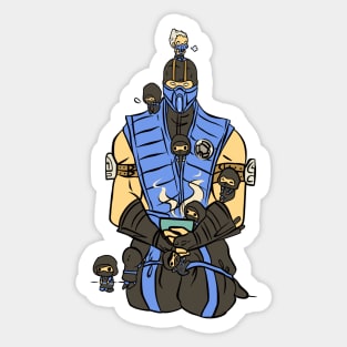 Sub-Zero and little ninjas - Mortal Kombat Sticker